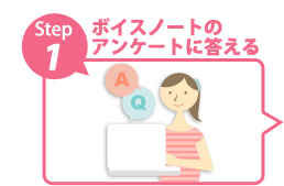 step1『アンケートに答える』